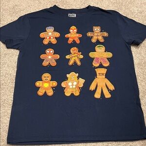Marvel Dark Blue Tee with Superhero Cookie Designs